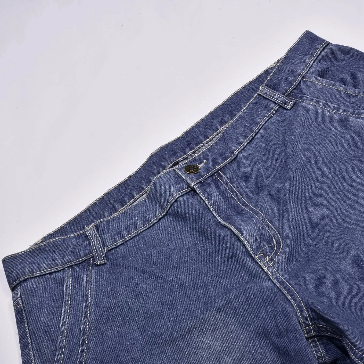 Women's Jeans Printed Stretchy High Waisted Baggy Straight Wide Leg Crop Casual Bootcut Imitation Denim Pants Trouser