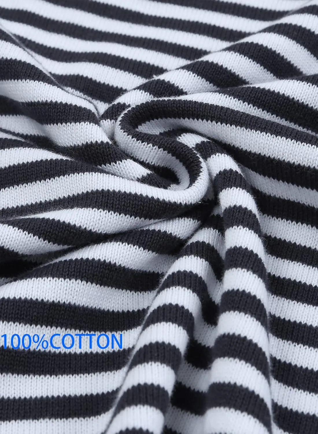 Womens Lightweight Cotton Sweaters Long Sleeve Crew Neck Color Block Striped Casual Knitted Pullover Tops