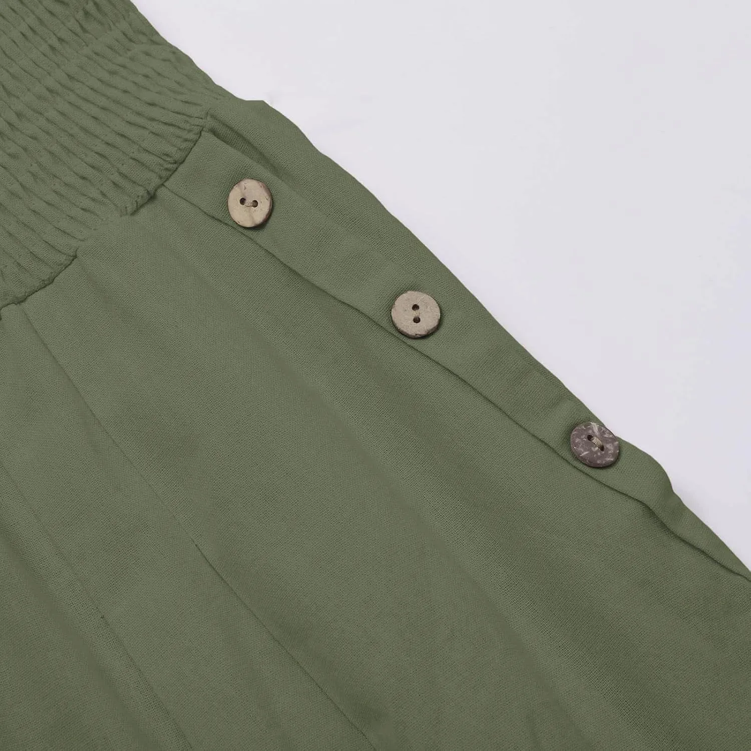 Women's Linen Palazzo Pants 2025 Summer Boho Wide Leg High Waist Casual Loose Lounge Athletic Yoga Pants with Pockets