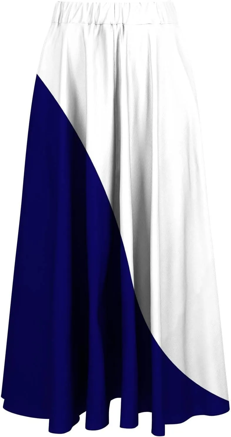 Womens Maxi Skirts Summer Elastic High Waist A Line Pleated Flowy Swing Skirt Casual Fashion Beach Vacation Skorts