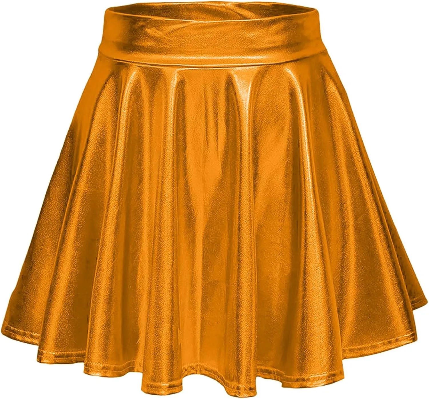 Womens Mini Skirt Pleated Flared Skater Skirt Metallic Skirt Athletic Tennis Skirt High Waisted A-Line Skirt