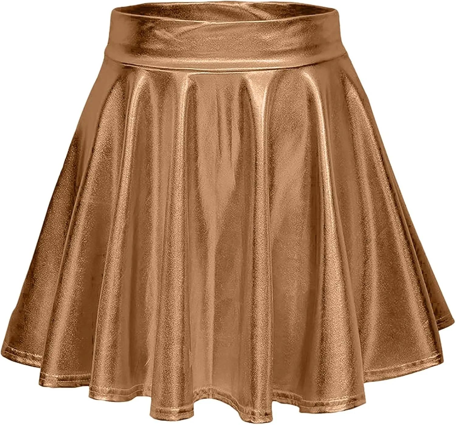 Womens Mini Skirt Pleated Flared Skater Skirt Metallic Skirt Athletic Tennis Skirt High Waisted A-Line Skirt