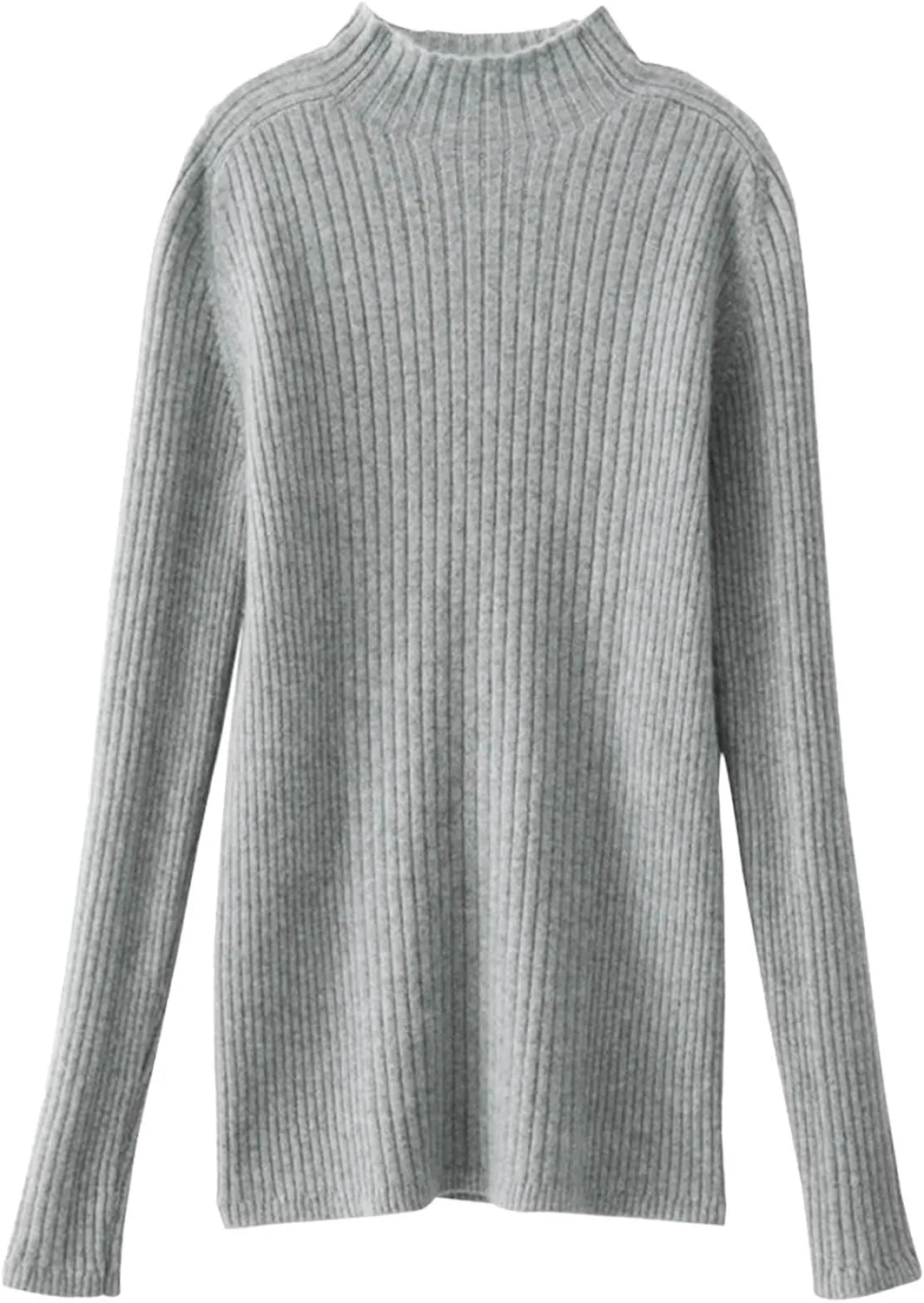 Womens Mock Turtleneck Ribbed Sweaters Slim Fit Sexy Basic Solid Knit Warm Classic Long Sleeve Sweater Pullover Tops