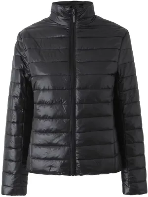 Women's Packable Down Jacket Zip Up Stand Collared Puffer Jacket Casual Long Sleeve Lightweight Warm Coat with Pockets