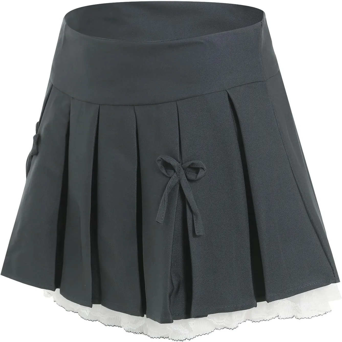 Women's Pleated Mini Skirt Ruffle High Waist A-Line Flowy Short Skirt School Girls Uniform Skorts Cute Y2k Streetwear 2025