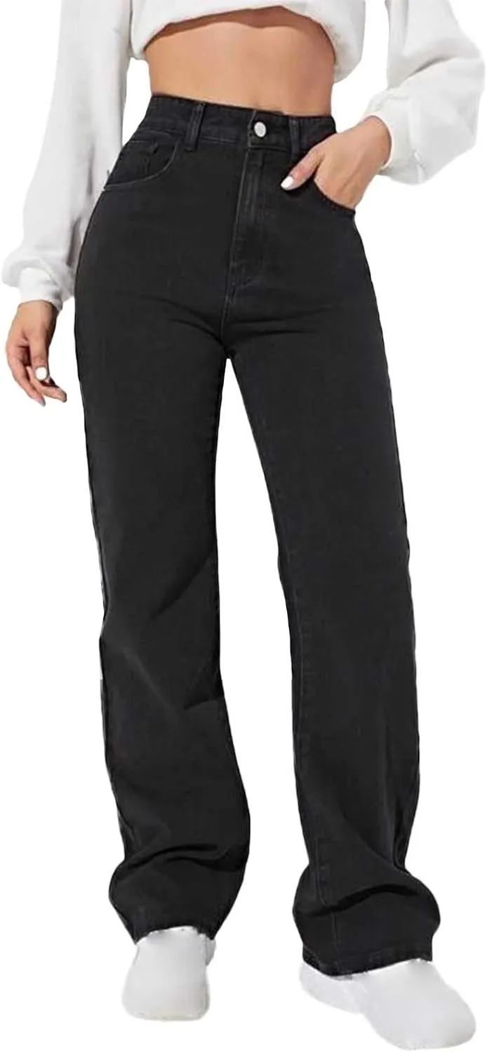 Womens Rise Stretch Boot Cut Jeans Fitting High Waisted Jeans Jeans Womans Woman's Jeans Jean