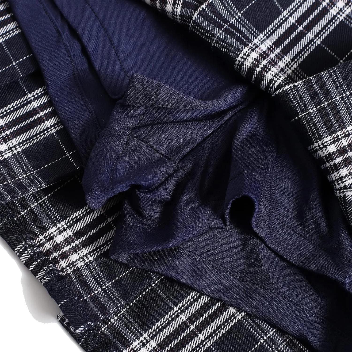 Women's School Uniform High Waist Pleated Skirt Mini Tennis Skirt A-Line Plaid Skirts