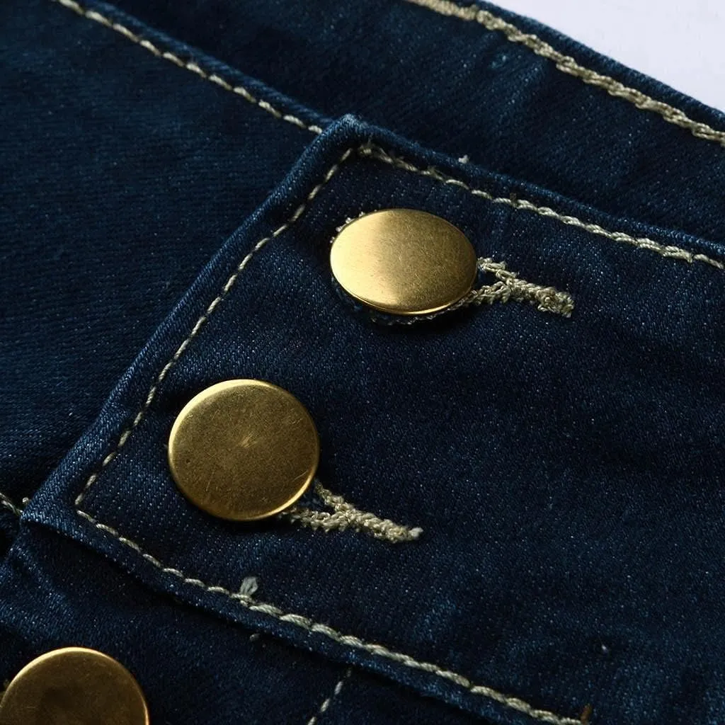 Women's Skirt Skirts Long Front Washed Denim Jean A-Line Casual Button Skirt Skirts for Girls Size 10-12