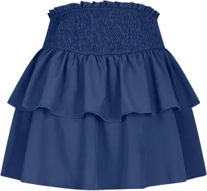 Womens Skorts Summer Casual Flowy Shorts A Line Elastic High Waist Mini Skirts Ruffle Tiered Layered Tennis Skirt