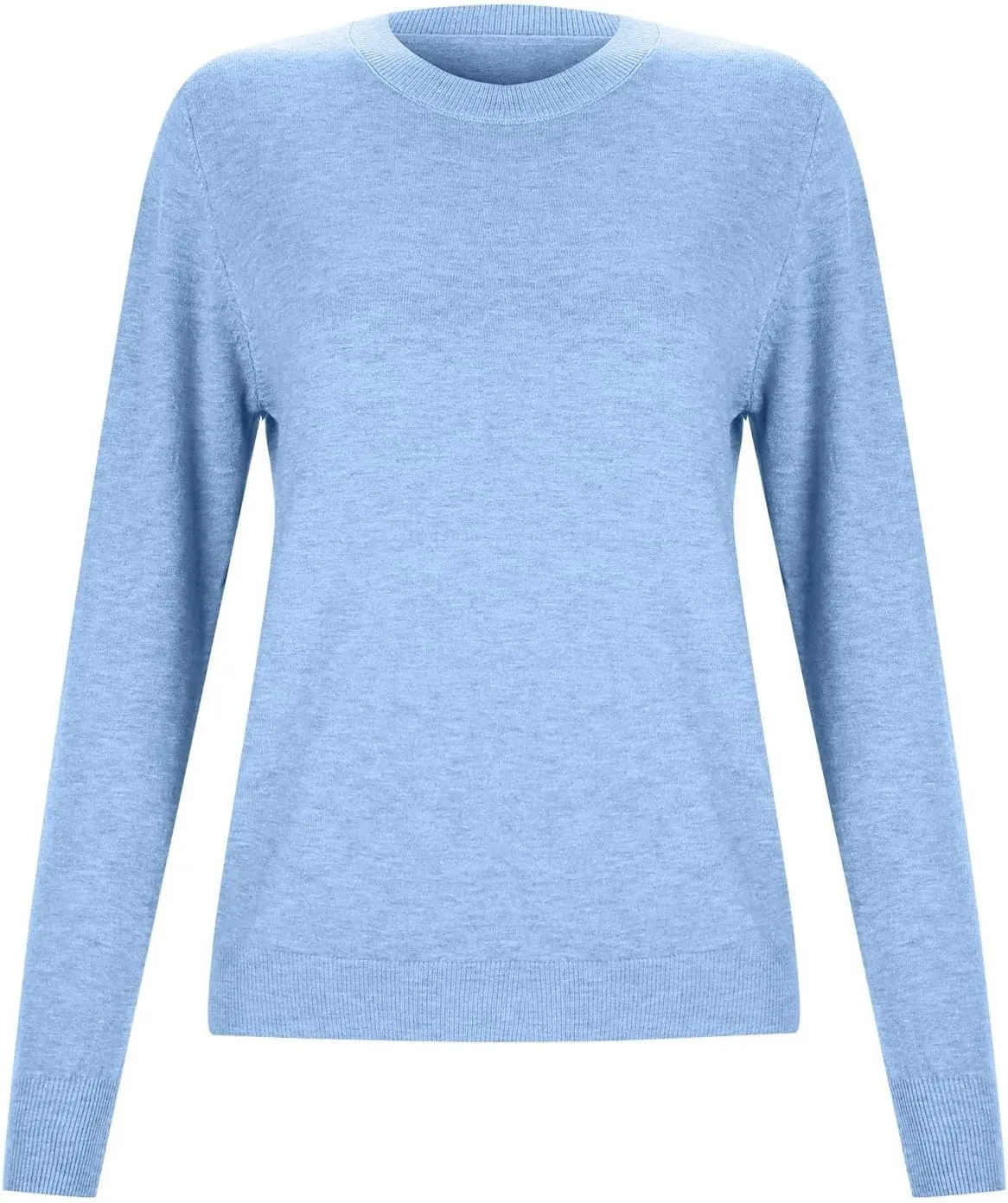 Women's Sweaters Cable Knit Crewneck Solid Color Long Sleeve Casual Soft Loose Fit Jumper Tops