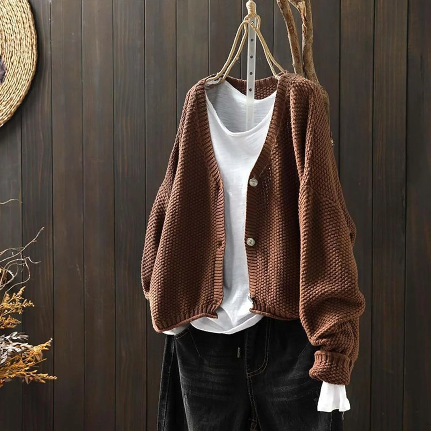 Women's Turtleneck Sweater 2024 Long Sleeve Knitted Ribbed Fall Casual Fashion Oversized Basic Knit Sweaters