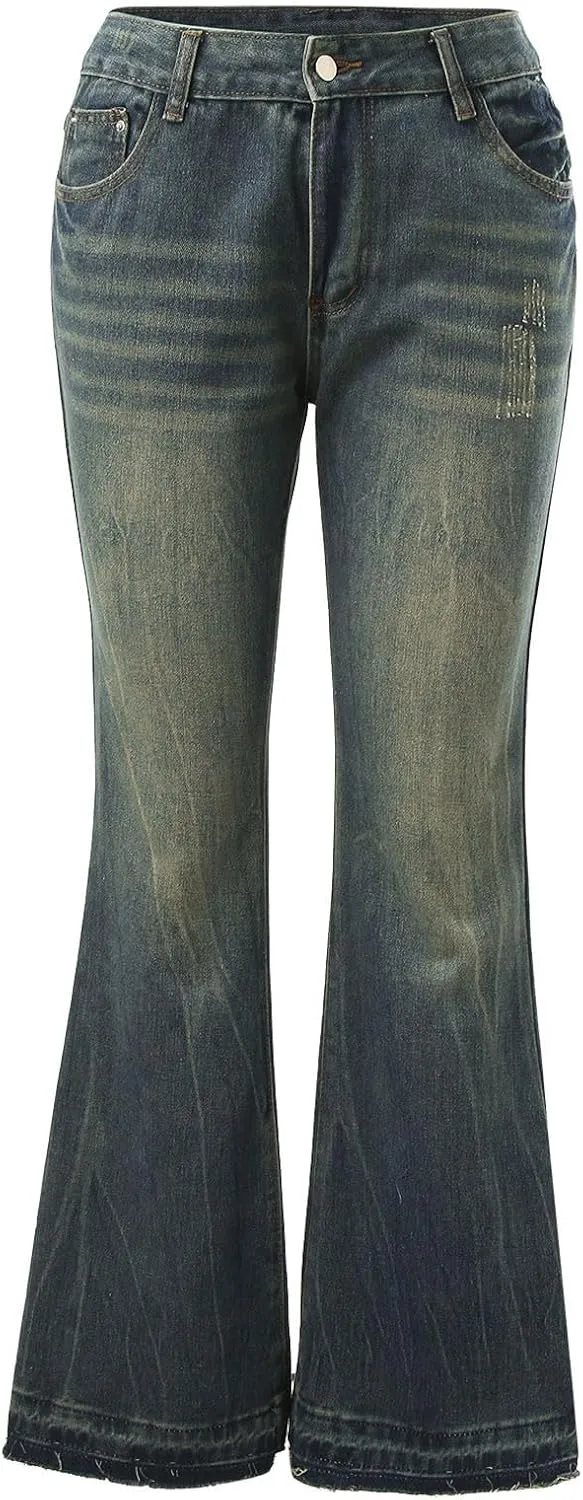 Womens Wide Leg Boyfriends Jeans High Waist Loose Distressed Denim Pants Suitable for All Leg Types All Kinds of People