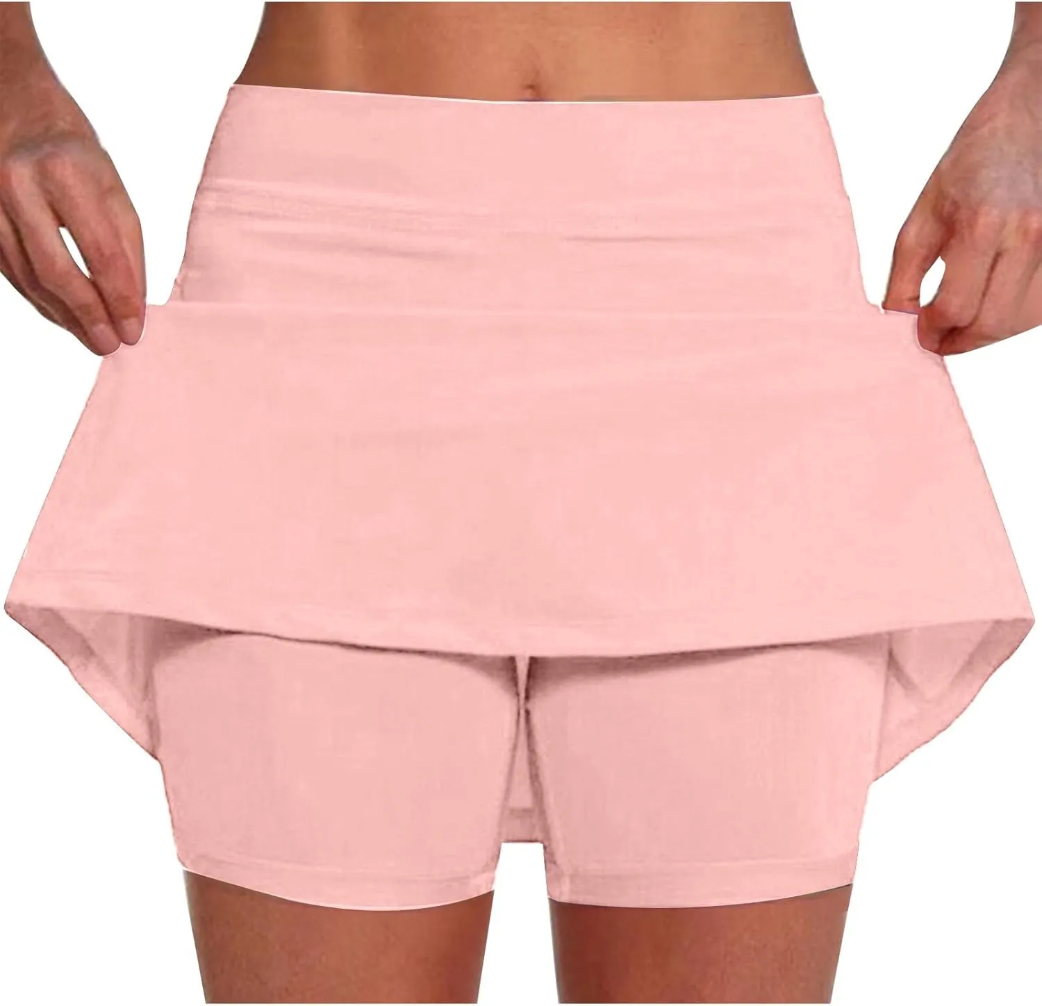 Women's Workout Skirts Dressy Casual Hiking Silk Bodycon Tennis Skorts Summer High Waisted Tight Skorts Pencil Skirts