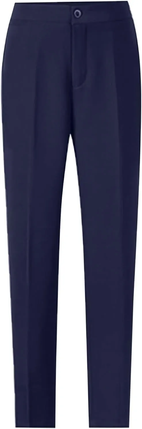 Womens's High Waist Dress Pants with Pockets Business Work Casual Straight Leg Stretch Trousers Skinny Slacks Trouser