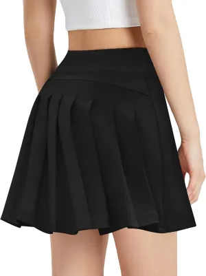 Zaclotre Girls Tennis Skirt with Shorts Pleated Back Kids Golf Skort Workout Running Sports Athletic Skirt with Pockets