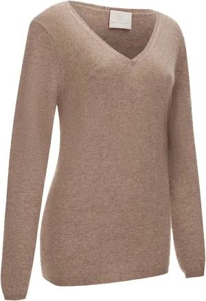ZOEZOE Women Cashmere Sweater Womens Long Sleeve V Neck Pullover 100% Pure Cashmere Knitted Sweaters