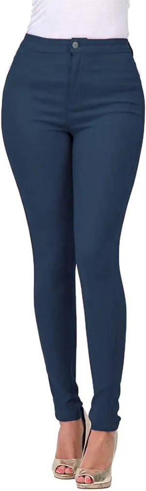 ZYXTIM Womens High Wasit Stretchy Pants Sexy Butt Lifting Skinny Tummy Control Comfy Pull-On Colored Soft Casual Work Jegging